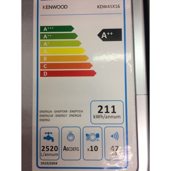 Kenwood KDW45X16 A++ 10 terítékes szépséghibás akciós mosogatógép