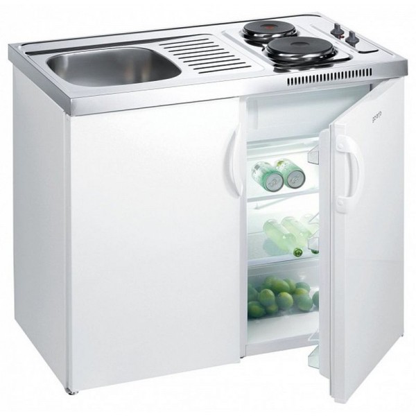 Gorenje MK100S akciós minikonyha hűtő főzőlap mosogatótál szépséghibás